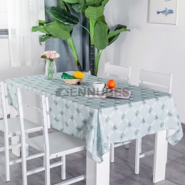 Mantel con Estampado Artístico de Tela de Lino y Algodón