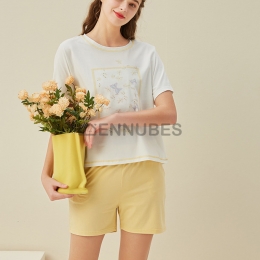 Pijamas Mujeres Estampado Mariposa Verano