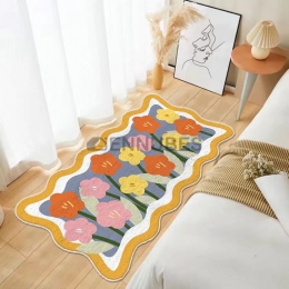 Alfombra Antideslizante Lavable de Flor para Bebé