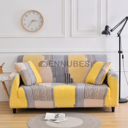 Funda de Sofá Amarillo Moderno Elegante Elasticidad
