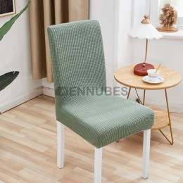 Funda de Silla Elástica de Una Pieza a Cuadros Engrosamiento de Lana Polar