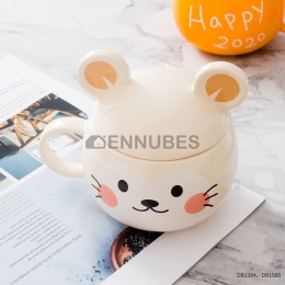 Vaso Irregular Ratón Dibujos Animados