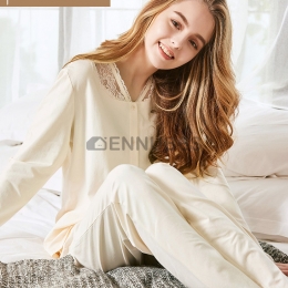 Pijamas Mujeres Encaje Manga Larga