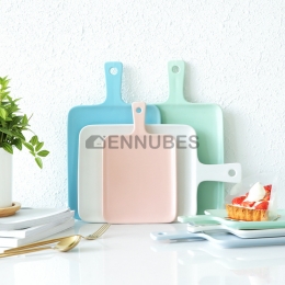 Plato de Desayuno Estilo Nórdico Rectángulo Asa Bandeja de Pan