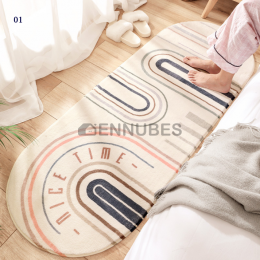 Alfombrillas de Dormitorio de Cachemira Geométricas Simples