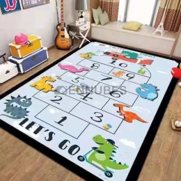 Alfombra Lavable de Gateo de Rayuela con Animales para Bebé