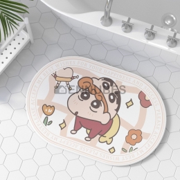 Alfombra Lavable Antideslizante de Crayon Shin-chan de Dibujos Animados para Bebés