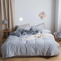 Funda Nórdica de 100% Algodón con Cuadros Combinados Rayas