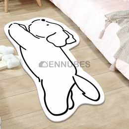 Alfombra Lavable Antideslizante Suave de Perro de Dibujos Animados para Bebé