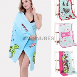 Toalla Divertida de Baño con Estampado de Microfibra Activa