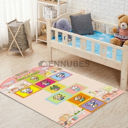 Alfombra Antideslizante Lavable de Animales de Dibujos Animados para Bebés