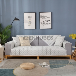 Cojín de Sofá de Rayas Tejidas de Algodón de Cuatro Estaciones