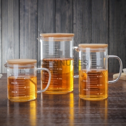 Vaso Graduado de Vidrio Resistente al Calor