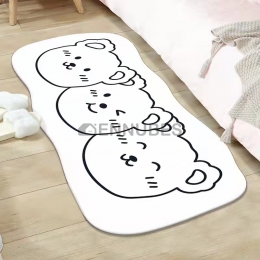 Alfombra Lavable de Tres Osos de Dibujos Animados para Bebés