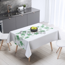 Mantel Nórdico Fresco Verde Vegetal del Hogar del Lino