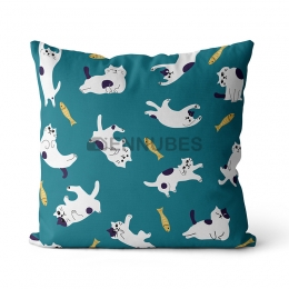 Cojín Decorativo Estampado de Gatos Simple de Simplicidad Moderna