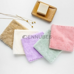 Toalla Cuadrada Pequeña de Vellón Coralino Suave y Absorbente