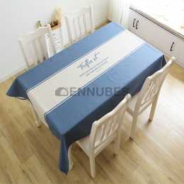 Mantel Antimancha Simplicidad Moderna de Lino y Algodón