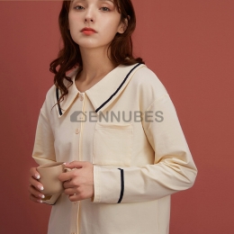 Pijamas Mujeres Camisero Dos Piezas