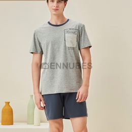 Pijamas Gris Verano Hombre Traje