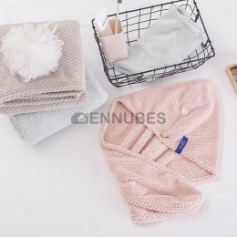 Toalla de Secador de Pelo con Triangular de Color Sólido con Botones