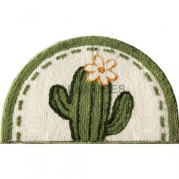Alfombra Lavable Antideslizante Semicircular de Cactus para Bebé