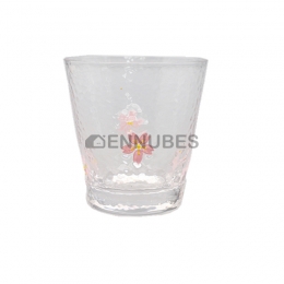 Vasos Cristal Estampado de Flor Nórdico