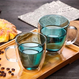 Taza de Doble Vidrio con Asa