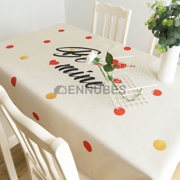 Mantel Antimanchas de Lino de Algodón de Alce Rojo