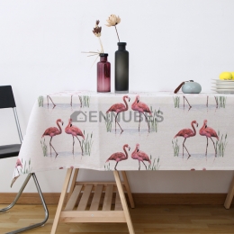 Manteles Lino de Algodón Flamingo Nórdico
