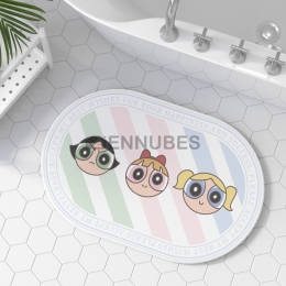 Alfombra Lavable Antideslizante de las Chicas Superpoderosas para Bebés