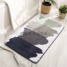 Alfombra Flocada Antideslizante Absorbente Simple del Hogar Nórdico