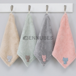 Toalla Creativa Cuadrada Pequeña de Terciopelo con Dibujos Animados