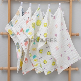 Toalla Infantil de Algodón Plisada y Estampada