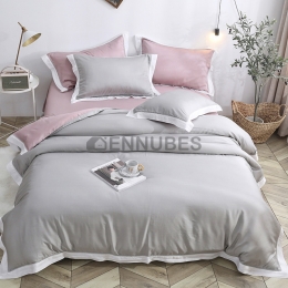 Fonda Nórdica con Diseño de Dos Colores Combinados
