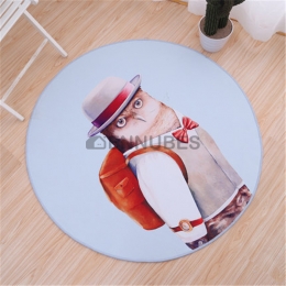 Alfombra Lavable Redondo Dibujos Animados Niños Nórdica