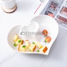 Platos de Salsa Frutas Cerámica Forma de Corazón de Melocotón