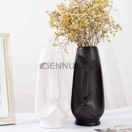 Jarrón de Cerámica de Decoración Simple y Moderna para el Hogar