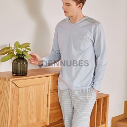 Pijamas Hombre Primavera Pijama Traje