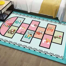 Alfombra Lavable Antideslizante de Gateo de Rayuela para Bebé