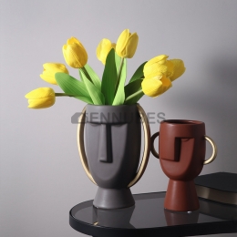 Florero de Cerámica de Lujo Nórdico de Adorno para la Sala de Estar