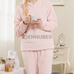 Pijamas Mujeres Franela Con Capucha