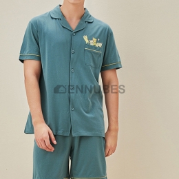 Pijamas Hombre Estampado Gato Verano