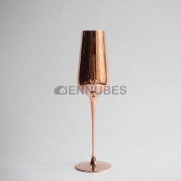 Vasos Altas Vidrio Color Oro Rosado Estilo Nórdico
