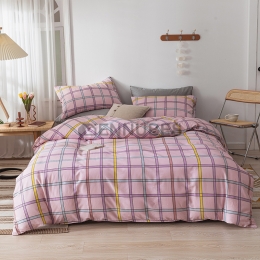 Funda Nórdica de 100% Algodón con Cuadro Múlticolor