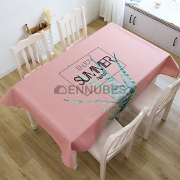 Mantel Antimancha de Cactus Geométrico de Forma Nórdico