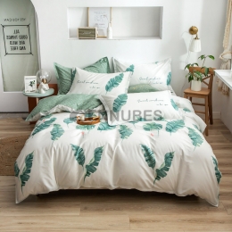 Funda Nórdica de 100% Algodón con Patrón sobre Naturaleza