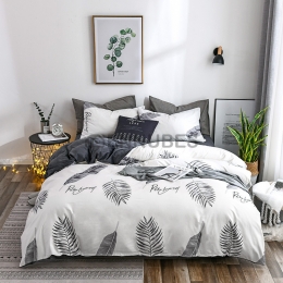 Funda Nórdica de 100% Algodón con Diseño de Sencilla Hoja