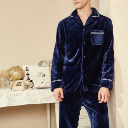 Pijamas Hombre Franela Solapa Invierno