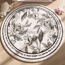 Alfombra Lavable Antideslizante Gruesa Redonda de Gardenia para Bebé